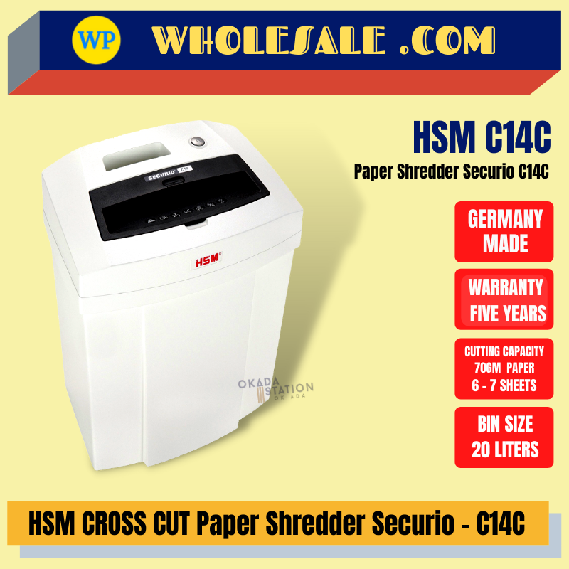 HSM / PAPER SHREDDER / SECURIO / CROSS CUT / C14C / SHREDDER MACHINE / OFFICE SHREDDER /