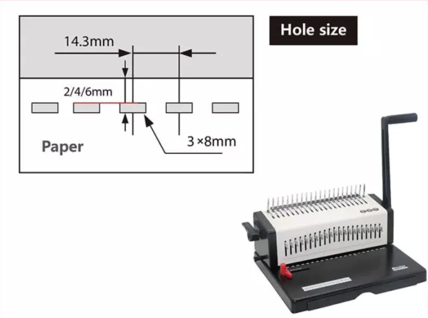 OFFIZ Heavy Duty Comb Binding Machine 2088D - 500 sheets - binding machine, heavy duty binding machine, binding machine
