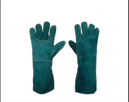 PICASAF HEAVY DUTY 14"/18" WEDLING LEATHER HAND GLOVE FULL LINED LEATHER GLOVE l SARUNG TANGAN l 手套-13" GREEN