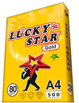 LUCKY STAR A4 80GSM COLOUR PAPER 500S (ALL COLOR)