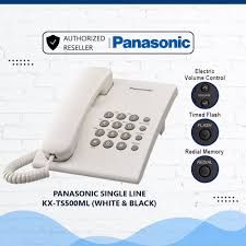 PANASONIC KX-TS500ML Single Line Wall Mountable Phone (White/Black)