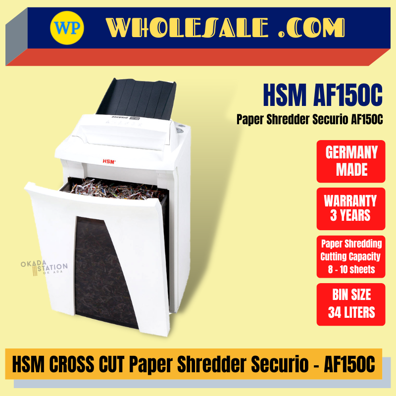 HSM / PAPER SHREDDER / CROSS CUT / SECURIO / AF150C / SHREDDER MACHINE / OFFICE SHREDDER