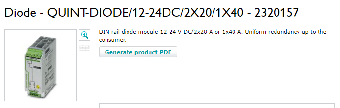 Phoenix Contact Diode - QUINT-DIODE/12-24DC/2X20/1X40 - 2320157