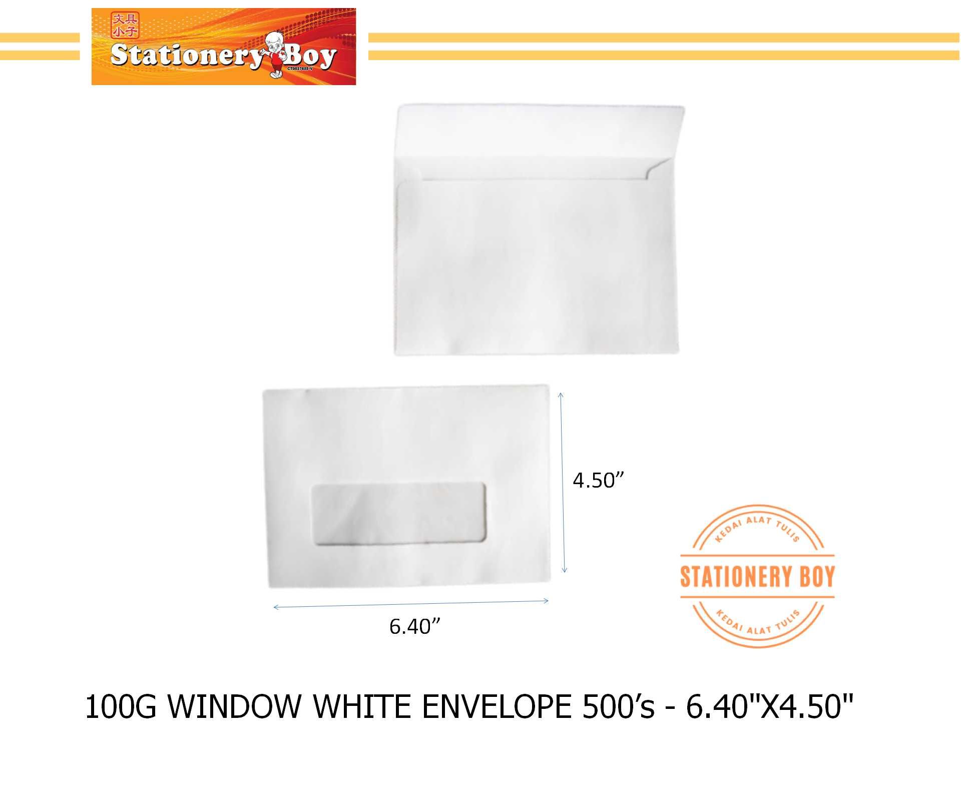 100G Window White Envelope / Sampul Surat Putih Bertingkap
