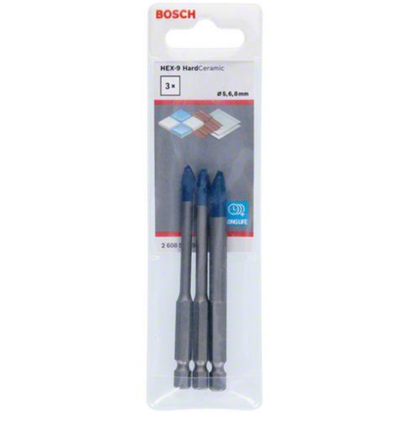 BOSCH HEX 9 HARD CERAMIC DRILL BIT - 2608579506 / 2608579510 / 2608579511