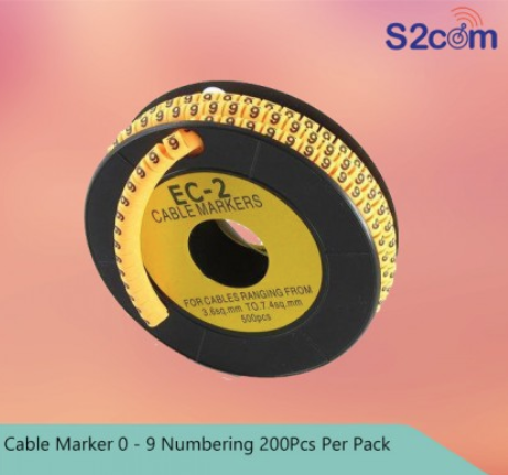 Cable Marker 0 - 9 Numbering 200Pcs Per Pack