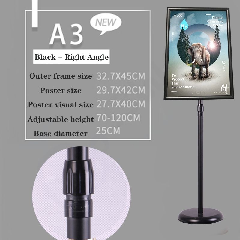 QS Floor Stand A4 (Can 360 degree rotation panel)