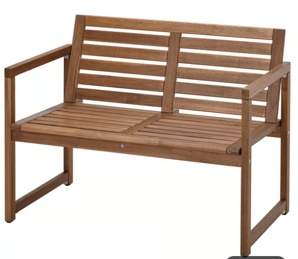Ikea Nammaro 2 seat wooden Bench with backrest