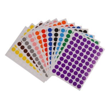 Sheet Self-Adhesive Round Stickers Plastic Labels <Bulat> 250mm