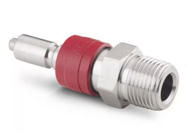 SS INSTRUMENTATION QUICK CONNECT STEM WITH VALVE, 0.2 CV, 1/4 "" MALE NPT