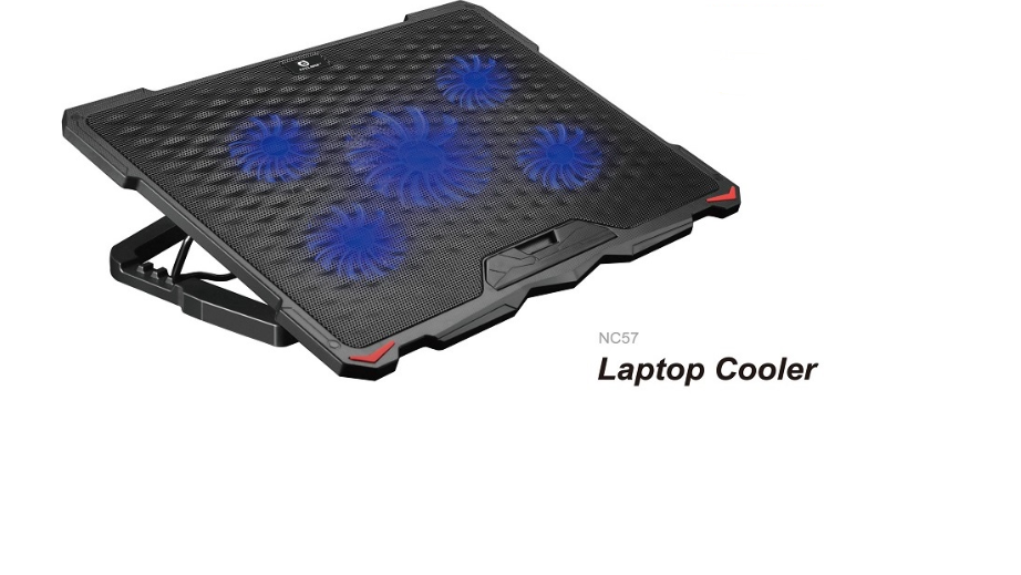CYCLONE NC57 5 FAN LAPTOP COOLING PAD - GAMING COOLER 5 FANS & STAND