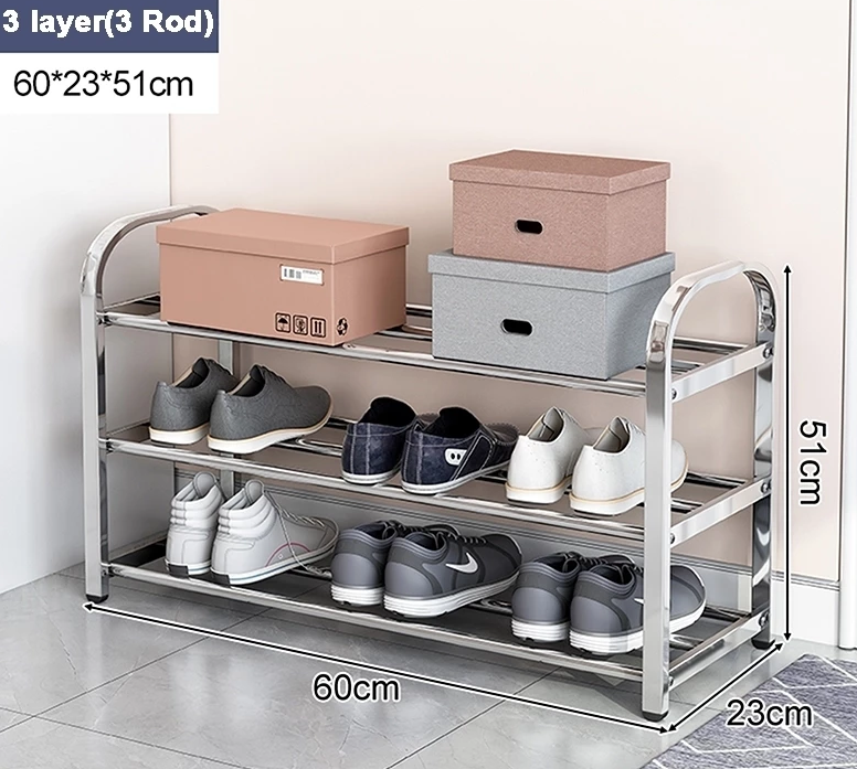 3 Tier Stainless Steel Shoe Rack
