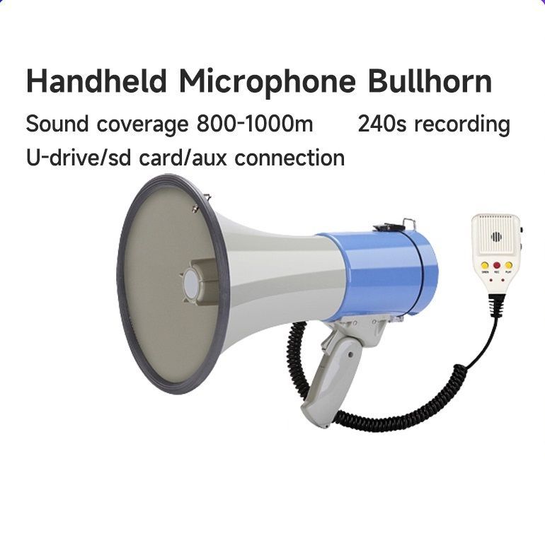 OEM 50W Handheld Megaphone Hailer With Siren