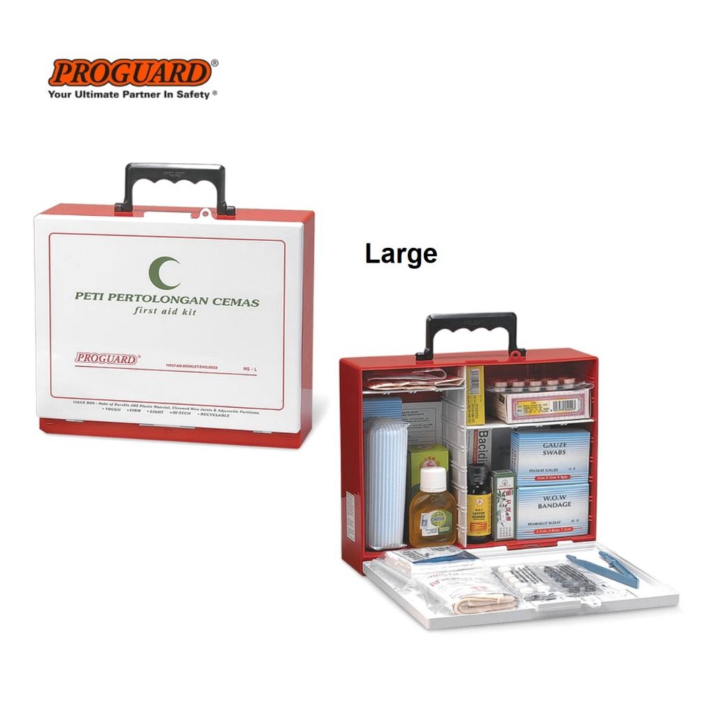 Proguard [LARGE] Handle Emergency First Aid Kit Peti Pertolongan Kecemasan (Inclusive Medicine)