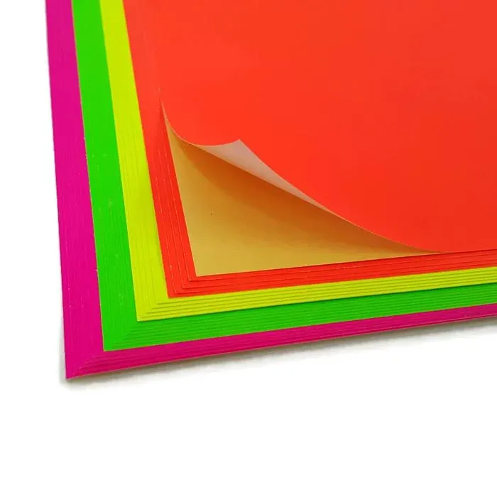 STICKER A4 FLUORESCENT 100'S
