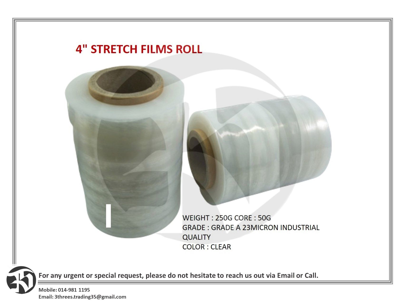 4" STRETCH FILM ROLL