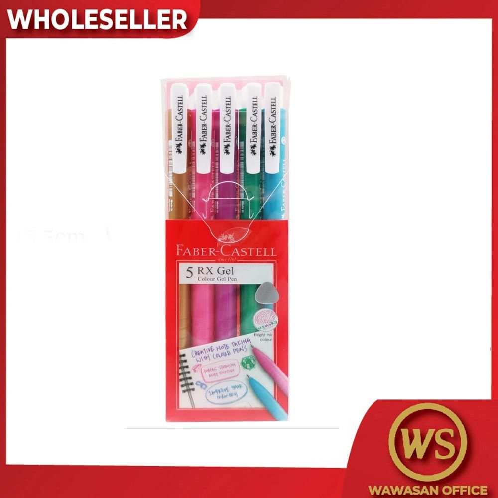 FABER-CASTELL RX GEL PEN 0.7MM ( WALLET OF 5 ) - 249710