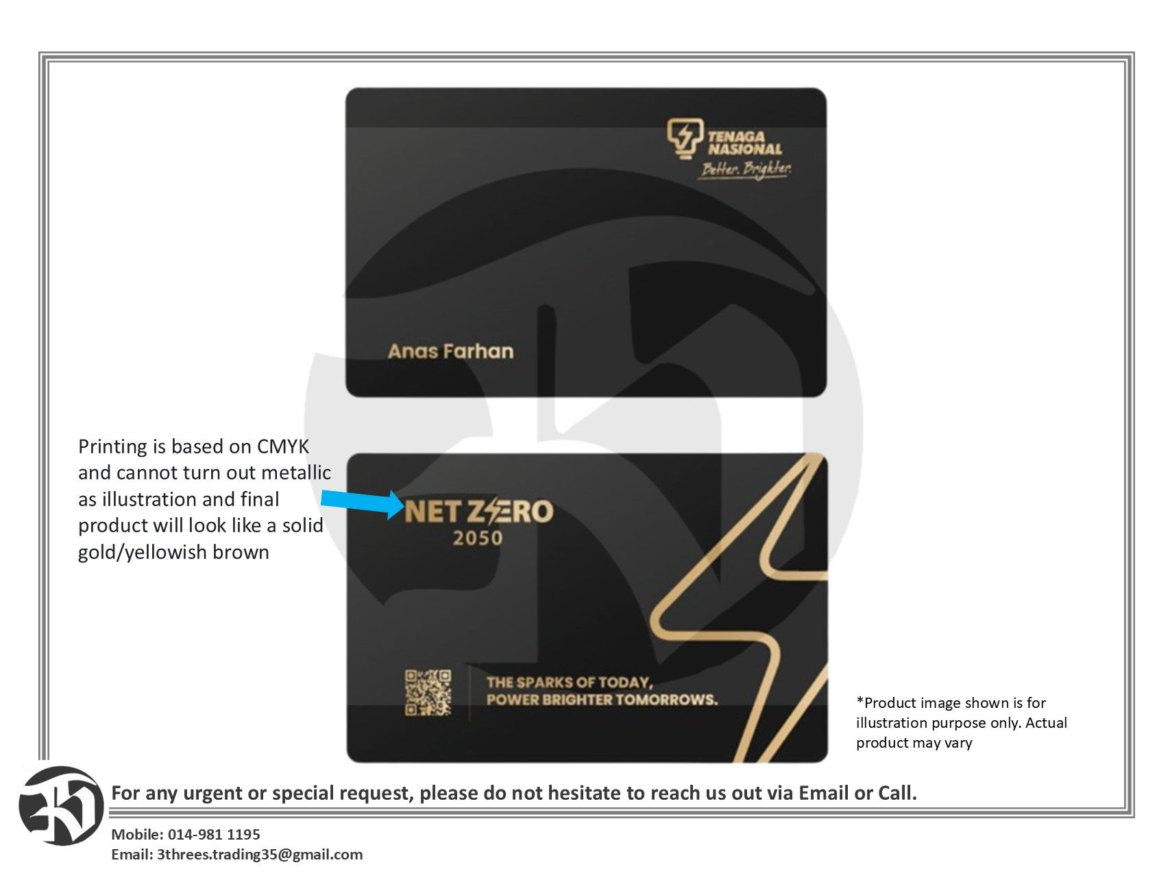 NFC Digital Business Card (With Own Design)