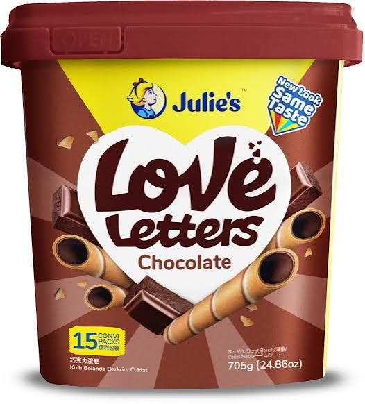 JULIES LOVE LETTER CHOCOLATE (TUB) 705G