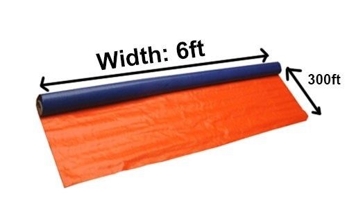 PE Tarpaulin Roll Canvas Thick Blue/Orange 6FT