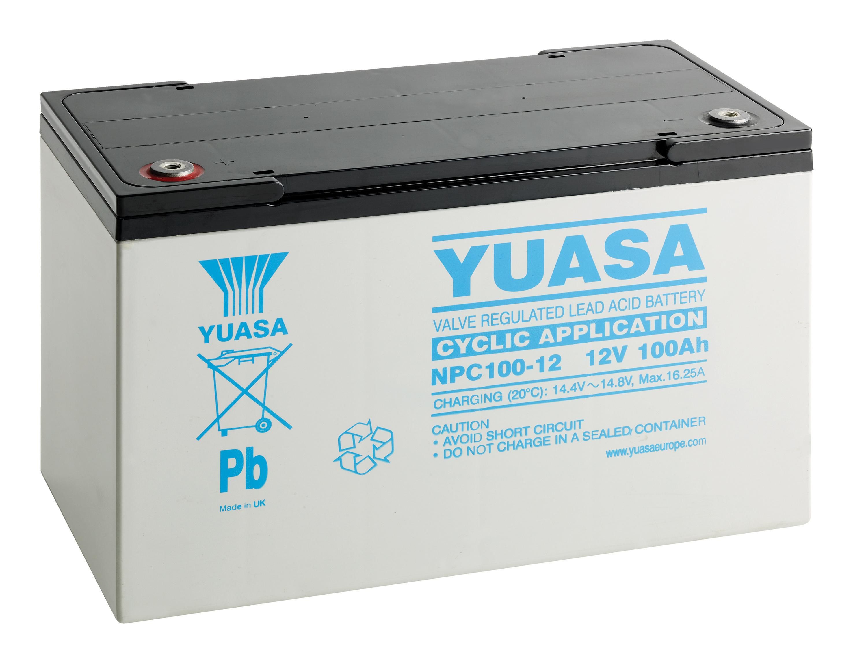 *Yuasa 12V NPC100-12 Sealed Lead Acid Battery - 100Ah