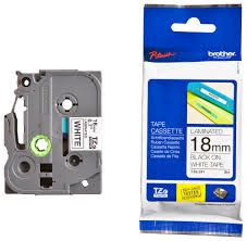 Brother Original TZe-241 18mm Black on White Laminated Tape