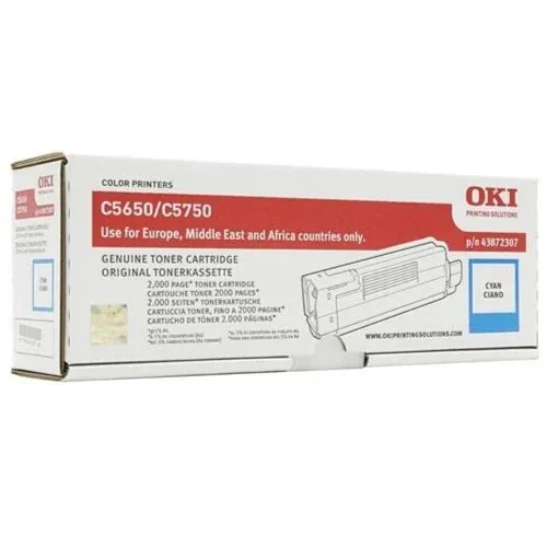 Genuine Malaysia OKI Warranty - OKI C5650/5750 CYAN TONER 2K