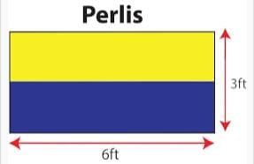 Bendera Perlis, Size: 3' X 6'