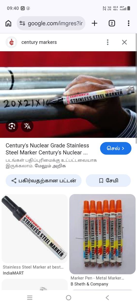 SS PEN MARKER-LOW CHLORIDE