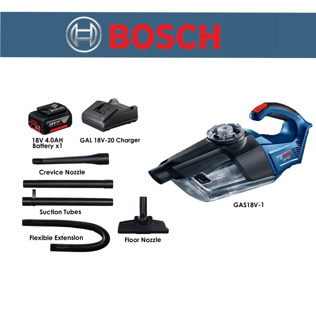 BOSCH GAS18V-1 18V Cordless Vacuum Cleaner