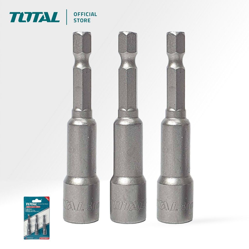TOTAL MAGNETIC NUT SET (8MM/1/4"/65MM/3 PCS) TAC270831