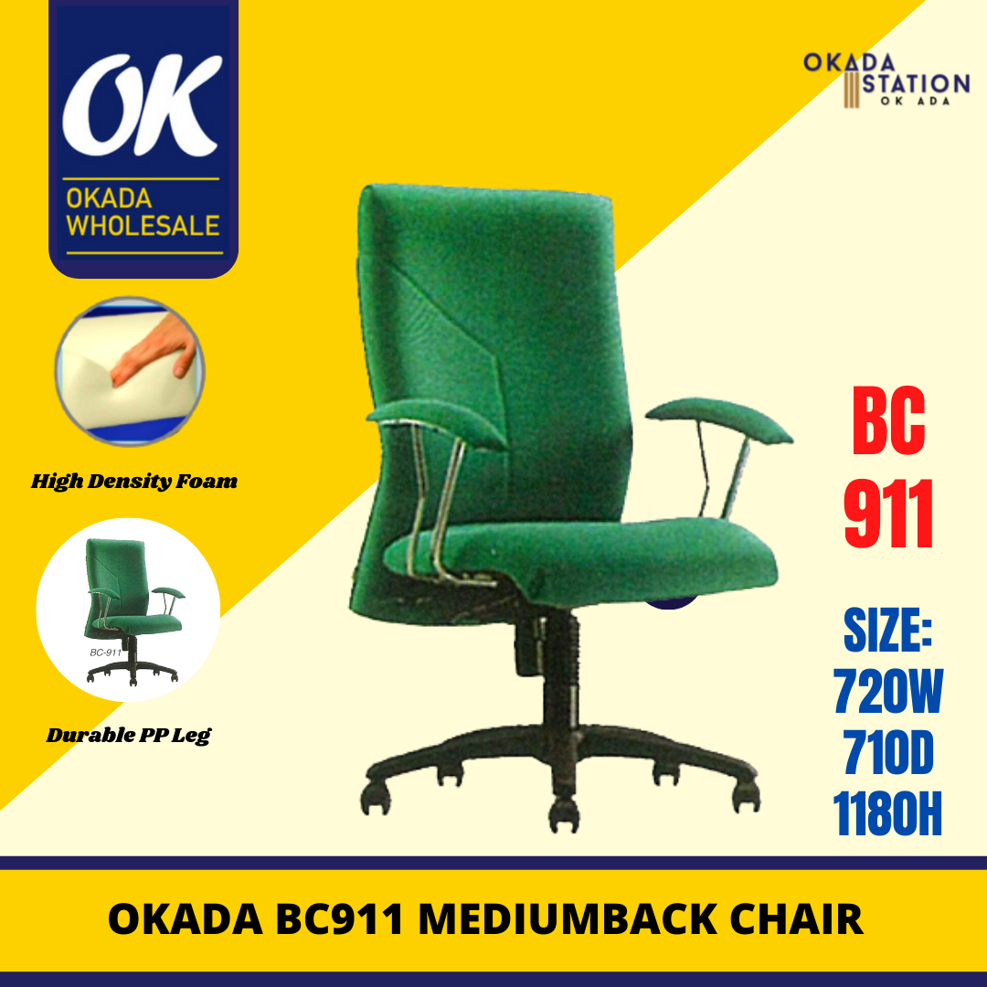Titan BC-911 ERGONOMIC EXECUTIVE MEDIUM BACK CHAIR- FABRIC / OFFICE CHAIR / MEDIUM BACK CHAIR / ERGONOMIC OFFICE CHAIR / ERGONOMIC FABRIC CHAIR / BC-911 / EXECUTIVE CHAIR / CHAIR