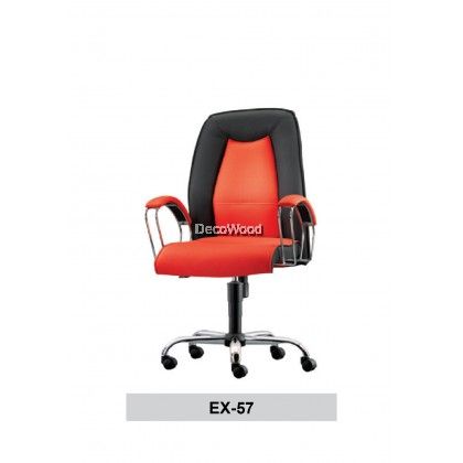 Camellia EX-57 ERGONOMIC LOW BACK OFFICE CHAIR - PU LEATHER / Camellia / LOW BACK CHAIR / OFFICE CHAIR / ERGONOMIC OFFICE CHAIR / PU LEATHER CHAIR / ERGONOMIC CHAIR / EX-57 / CHAIR