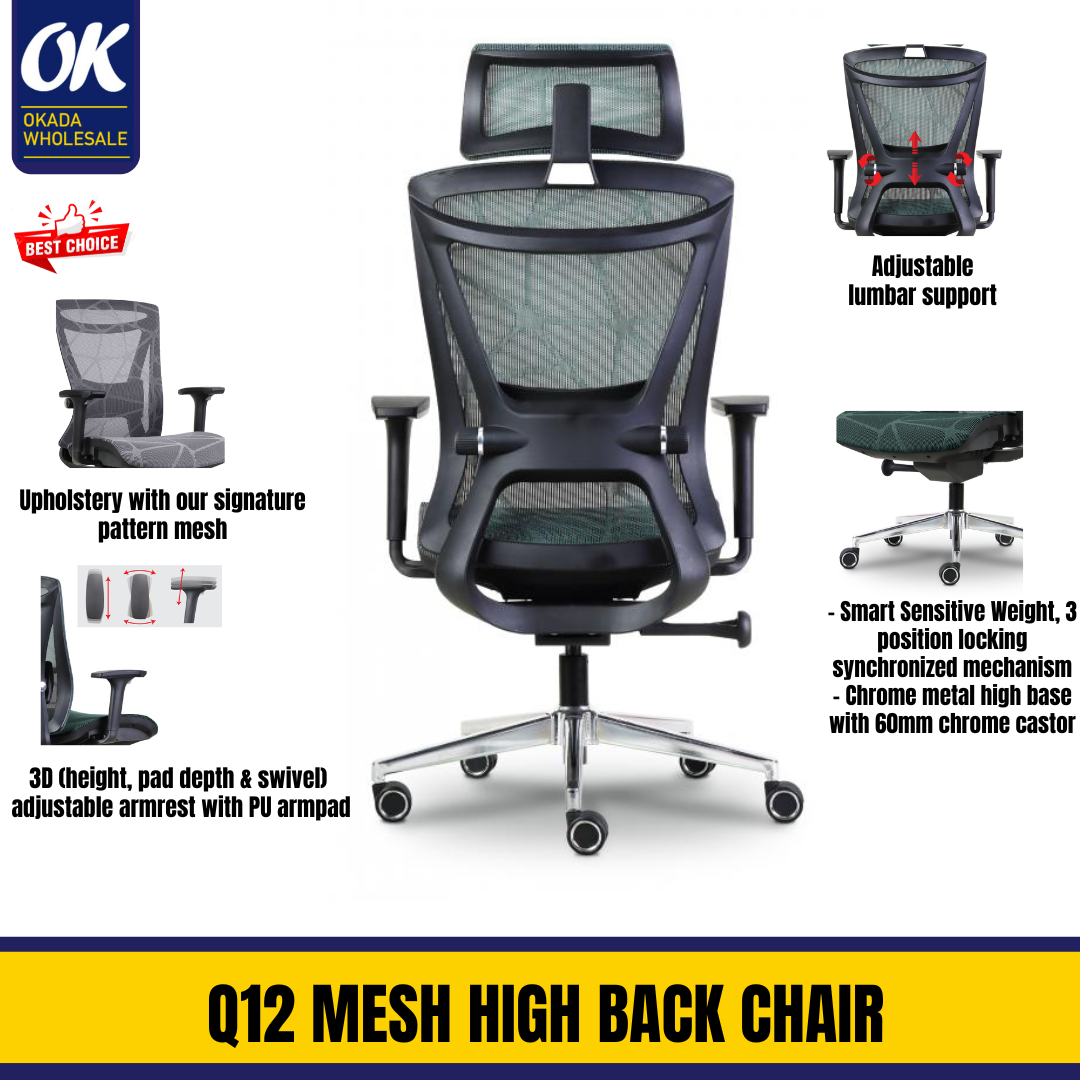 CLASSIC Q12 MESH HIGH BACK CHAIR / OFFICE CHAIR