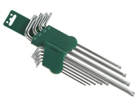 JONNESWAY 9PCS EXTRA LONG ARM STAR HEX KEY SET