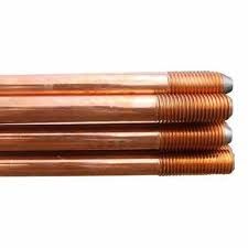 COPPER EARTHING ROD FRONT SHARP & END THREADED (TNB SPEC - 16MM) AND COUPLING  BRONZE THREAD M16