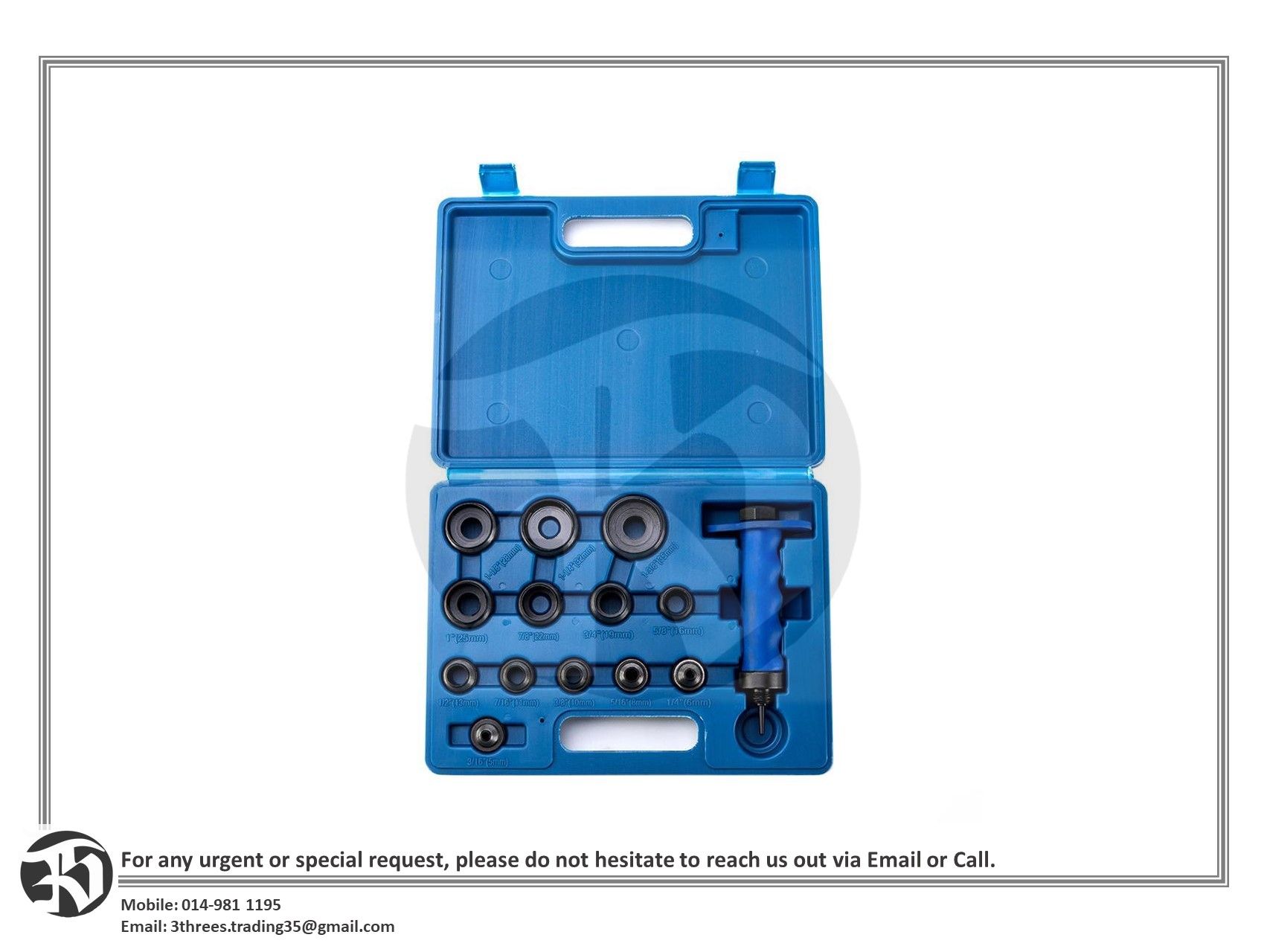 14pcs Heavy Duty 5mm To 35mm Hollow Punch Set Hole Punch Tools