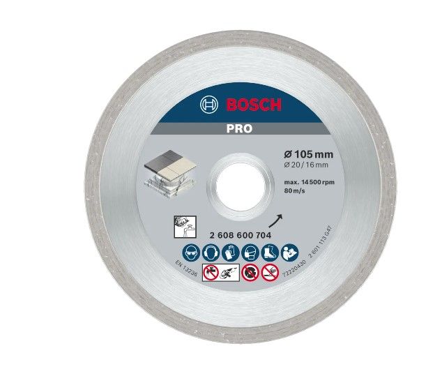 BOSCH PRO HARD CERAMIC DIAMOND CUTTING DISC, 105 X 16/20 MM (2608615277)