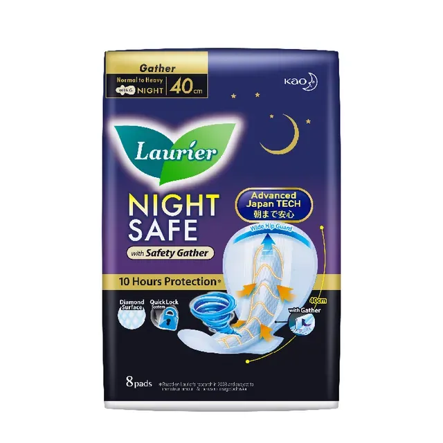 Loose 1 Pack x 8pcs Laurier Night Safe Guard Wing 40cm