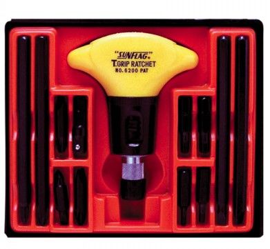 SUNFLAG T-TYPE RATCHET SCREWDRIVER SET (13 PCS)
