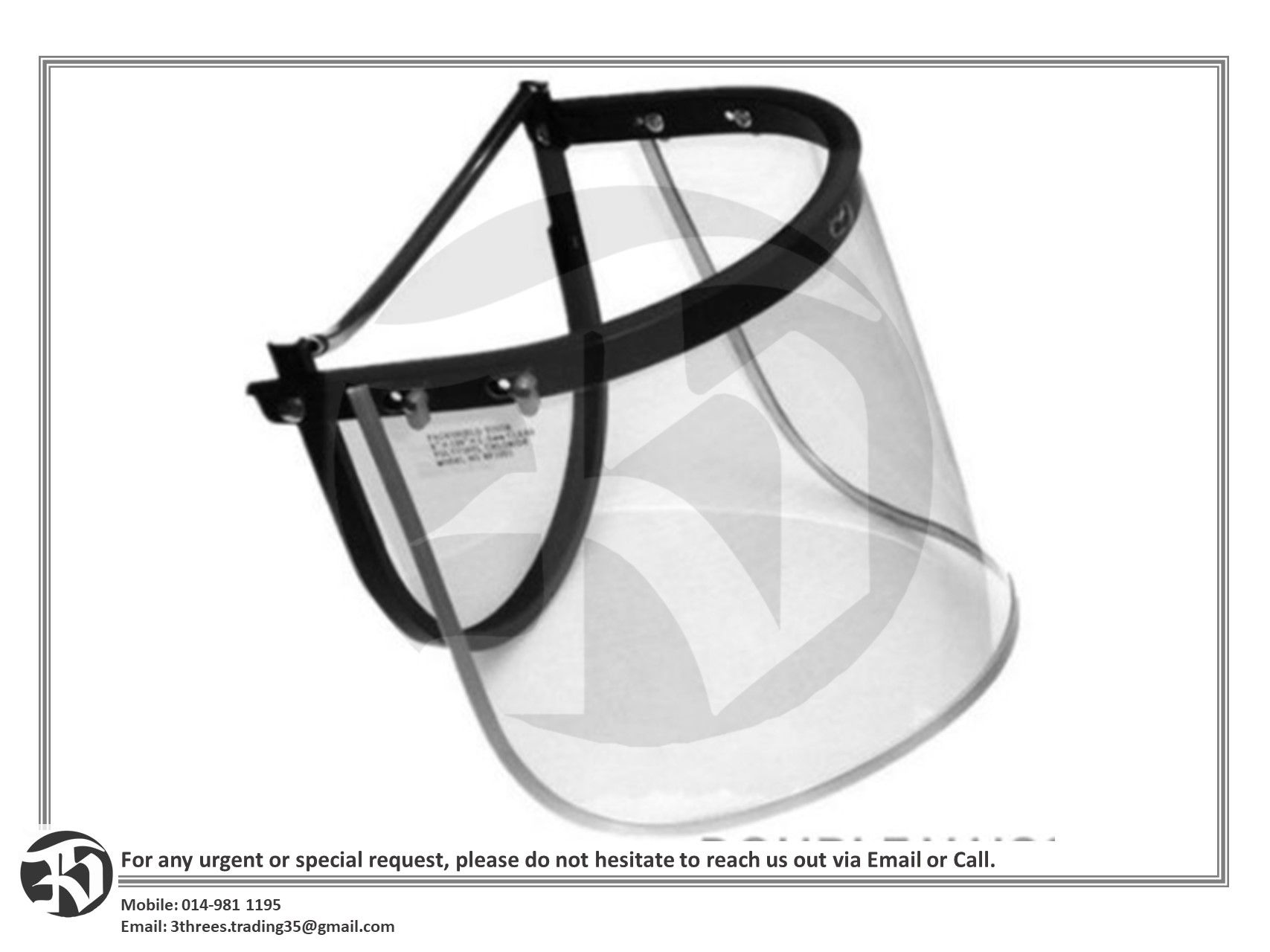 SSST Face Shield With Bracket / Visagon Face Shield With Bracket (Black)