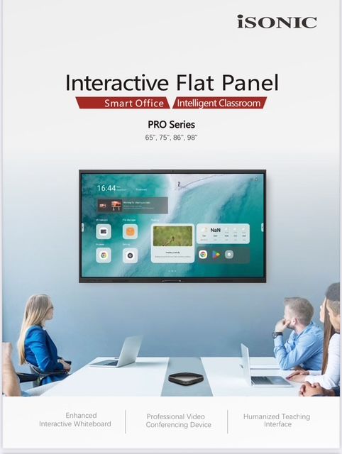 CANON iSONIC Interactive Flat Panel 65" Windows Platform PRO Series c/w Metal Mobile Stand ( 3 year on side Warranty)