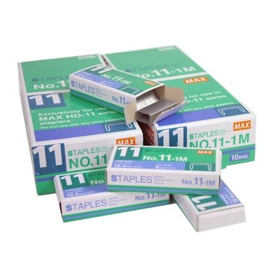 Max 11-1m staples 10's/box / Ubat staples No.11/ Bullet staples No.11