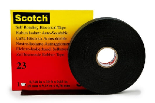 3M Scotch庐 23 Rubber Splicing Tape Black