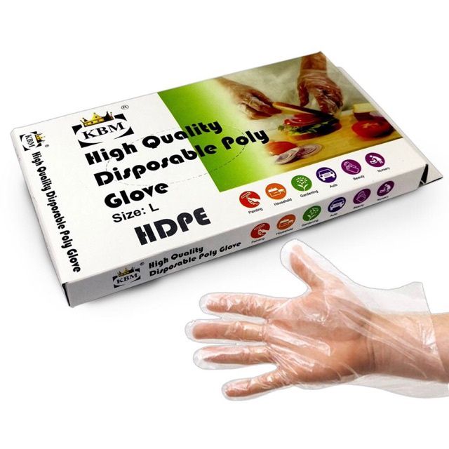 OEM HDPE High Quality Disposable Glove 100's