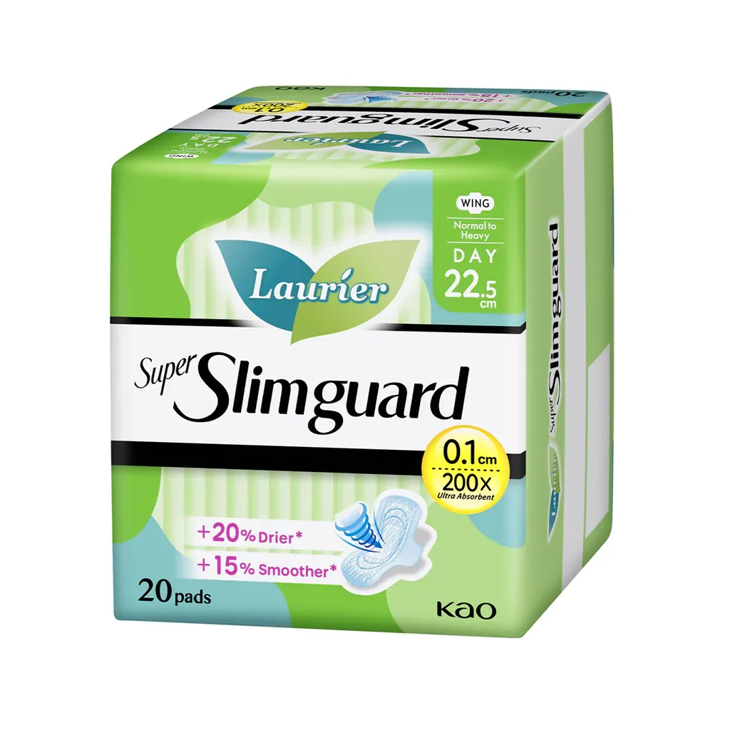 Loose 1 Pack x 20pcs Laurier Super Slimguard Wing 22.5cm