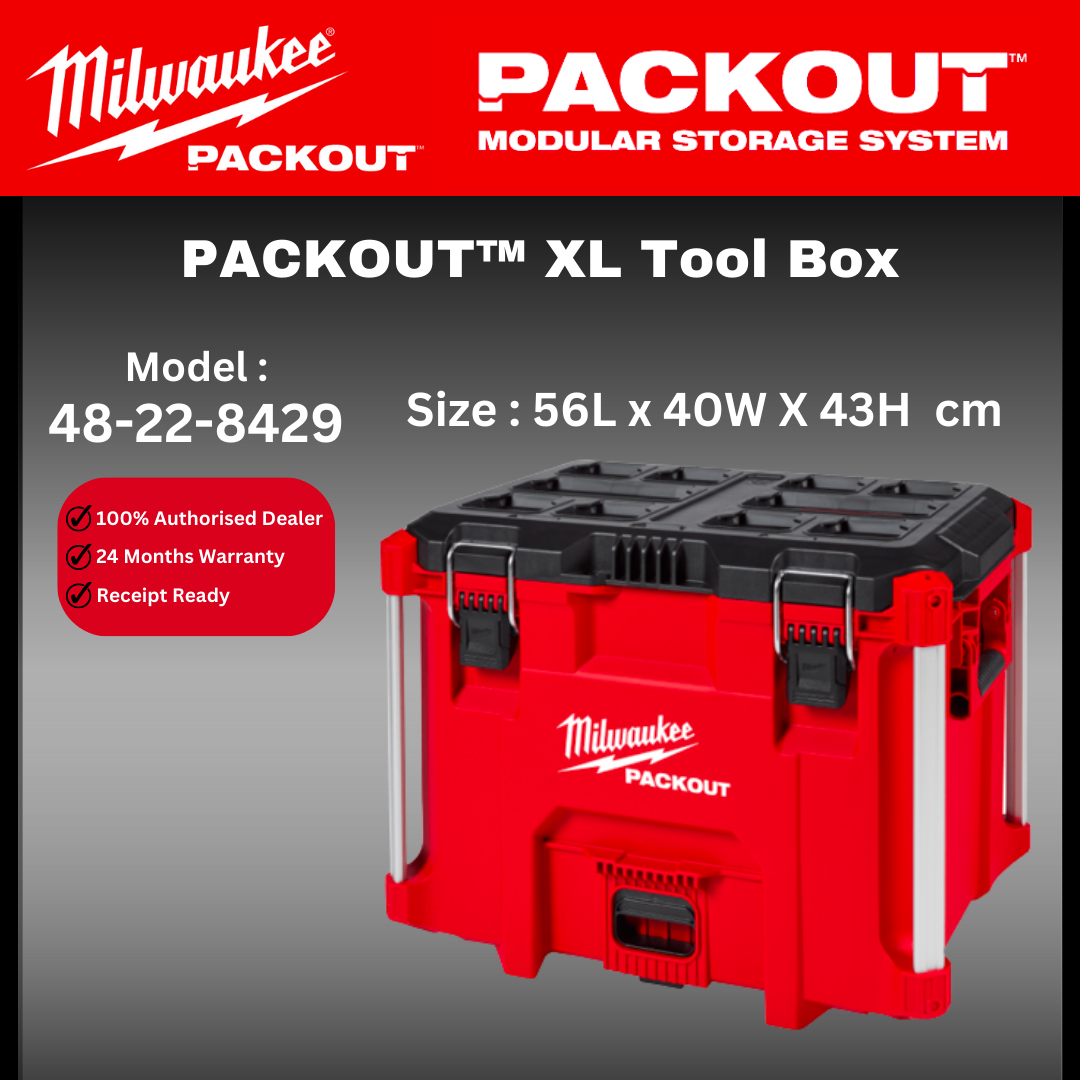 Milwaukee PACKOUT XL Tool Box / 48-22-8429 / Storage Box / Tool Box / Milwaukee Tool Box