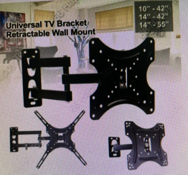 Adjustable TV Wall Mount Bracket Flat Panel TV Frame 10 - 42"