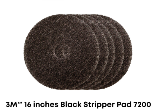 3M 7200 (16 INCH) BLACK STRIPPER - FLOOR STRIPPING PAD