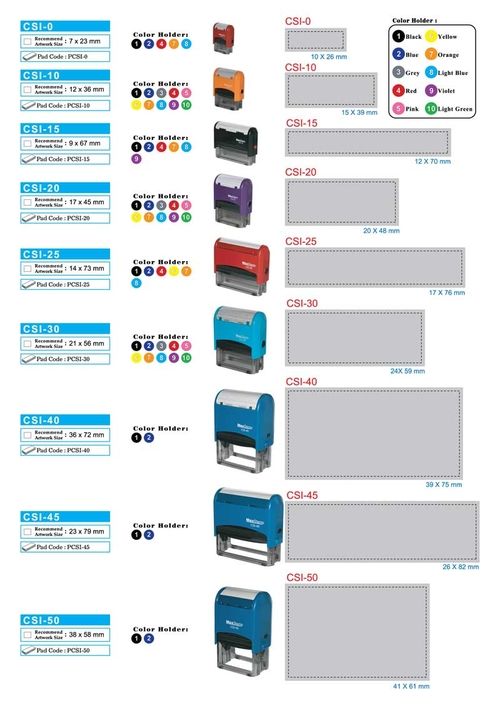 MAXSTAMP CSI40 Self-Inking Stamp (SIZE: 36 X 72MM)